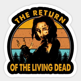 Retro The Living Dead Movie Characters Sticker